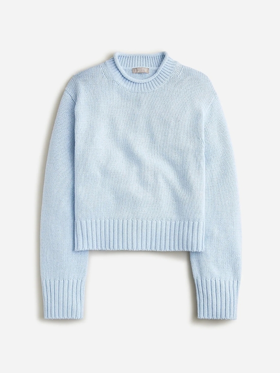 J. Crew Sweaters - J. Crew Rollneck Sweater Light Sky Blue 100% Cotton BV409 Size Small